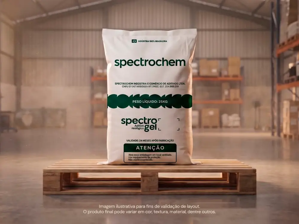 Embalagem de 25 kg do produto Ativador Spectrogel da Spectrochem